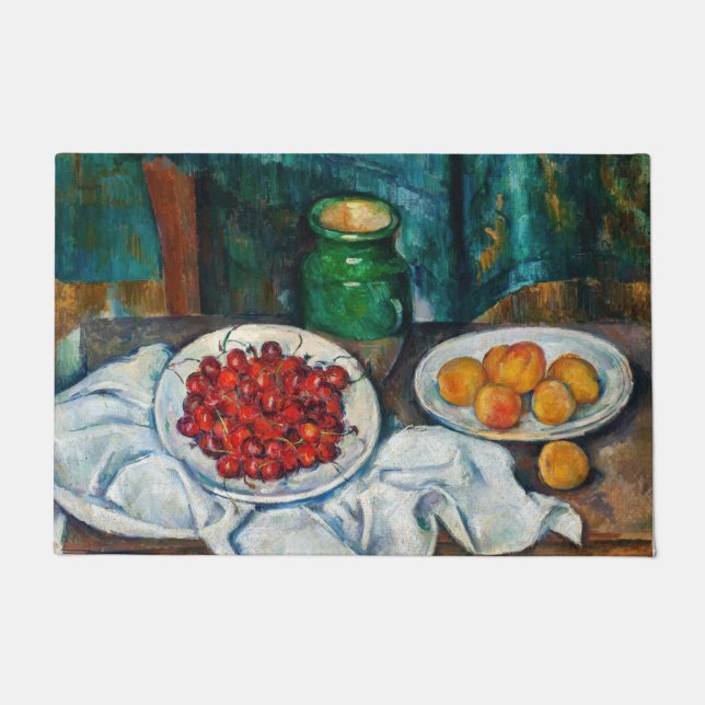 Tapete Paul Cezanne - Ainda vive com cerejas e caçadores (Frente)