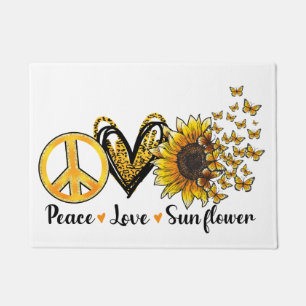 Tapete "Paz, Amor, Girassol" 