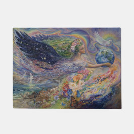 Tapete Paz na esteira de porta da terra