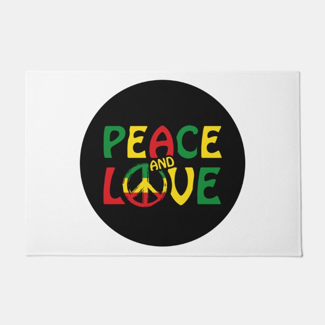Tapete PEACE and LOVE, reggae style (Frente)