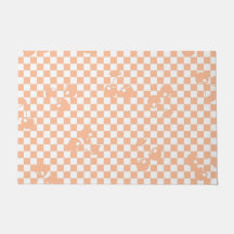 Peach Fuzz Cherry Gingham Patterno
