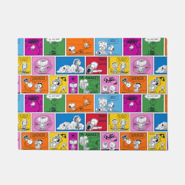 Tapete PEANUTS | Padrão de banda desenhada clássica (Frente)