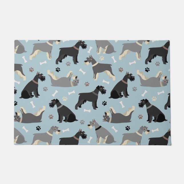 Tapete Peças e Ossos Schnauzer (Frente)