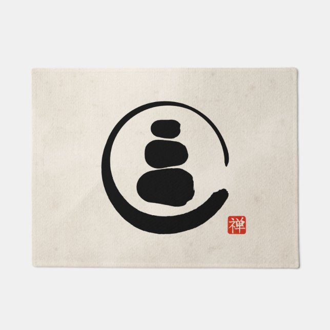 Tapete Pedras Zen Enzo Circle e Zen (Frente)