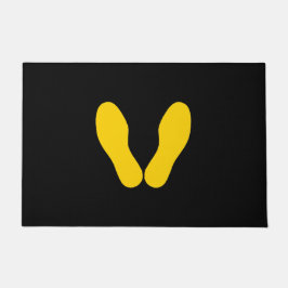 TAPETE PEGADAS AMARELAS A PRETO