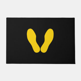 TAPETE PEGADAS AMARELAS A PRETO