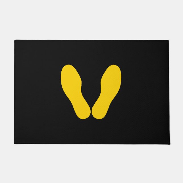 TAPETE PEGADAS AMARELAS A PRETO (Frente)