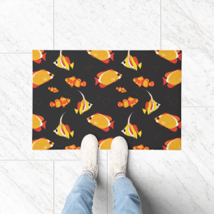 Tapete Peixes Tropicais Peixes-Anjo Aquáticos Coloridos