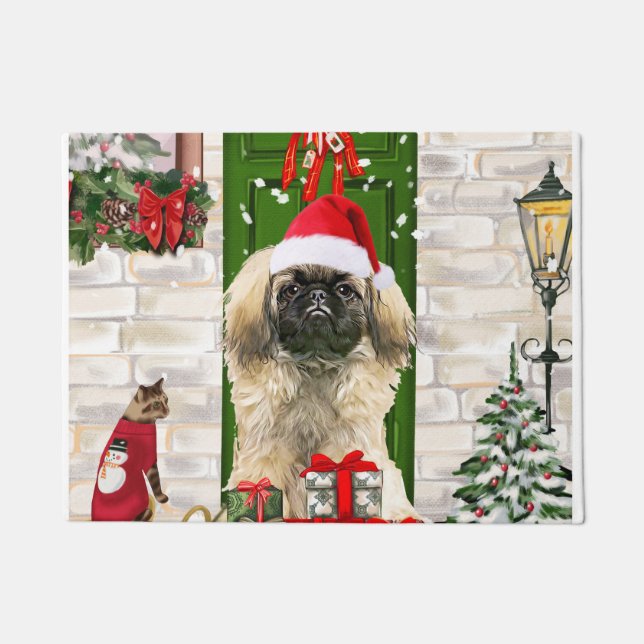 Tapete Pekingese Dog Christmas (Frente)