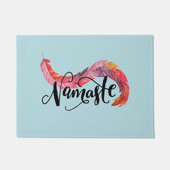 Tapete Pena Colorida do Namaste (Frente)