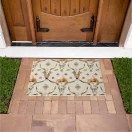 Tapete Penas Nativas Tribais de Creme Brown