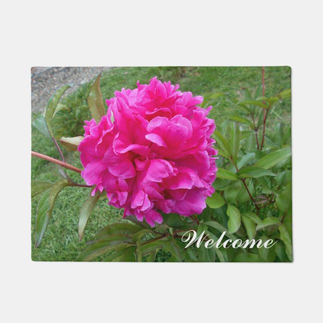 Tapete Peônia cor-de-rosa brilhante (Frente)
