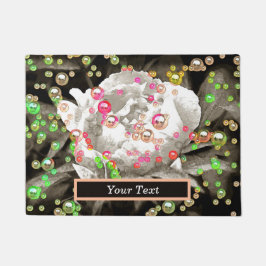 Tapete Pêonias cor-de-rosa e amarelas personalizadas