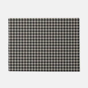 Tapete Pepita Clássica Houndstooth, Cinza Negra