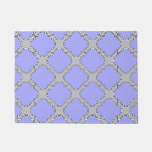 Tapete Perfurador quatrefoil e cinza