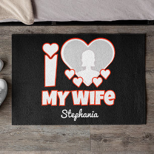 Tapete Personalizado Amo Minha Esposa - Adicionar Nome e