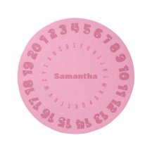 Tapete Personalizado com Borda de Alfabeto e Númer