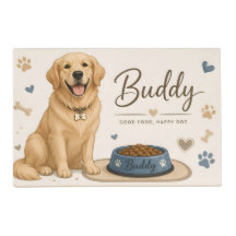 Tapete Personalizado de Alimentação para Cães com 