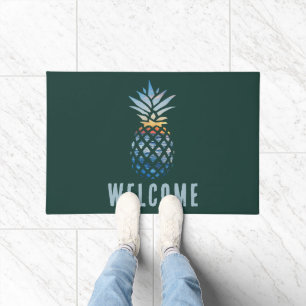Tapete Personalizado de boas-vindas tropicais de abacaxi