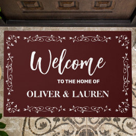 Tapete Personalizado Elegante Bem-Vindo À Casa De | Maroo
