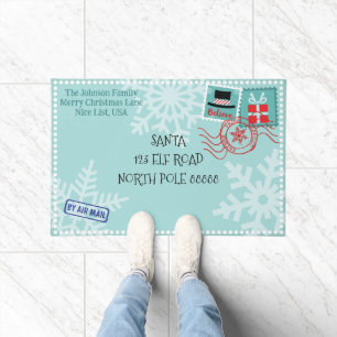 Tapete Personalizar Papais noeis Flocos de Neve - Letra N