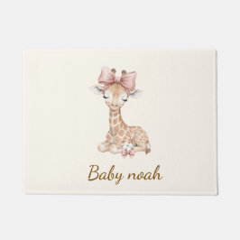 Tapete Personalized Cute Giraffe Small Area Rug - Custom 