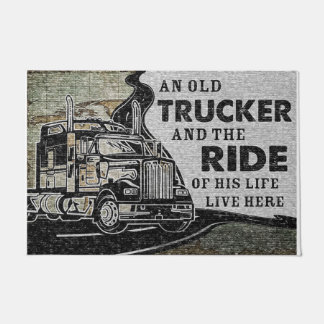 Tapete Personalized Doormat An Old Trucker Lives Here
