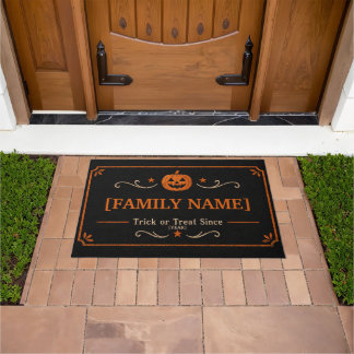 Tapete Personalized Family Halloween Welcome Doormat