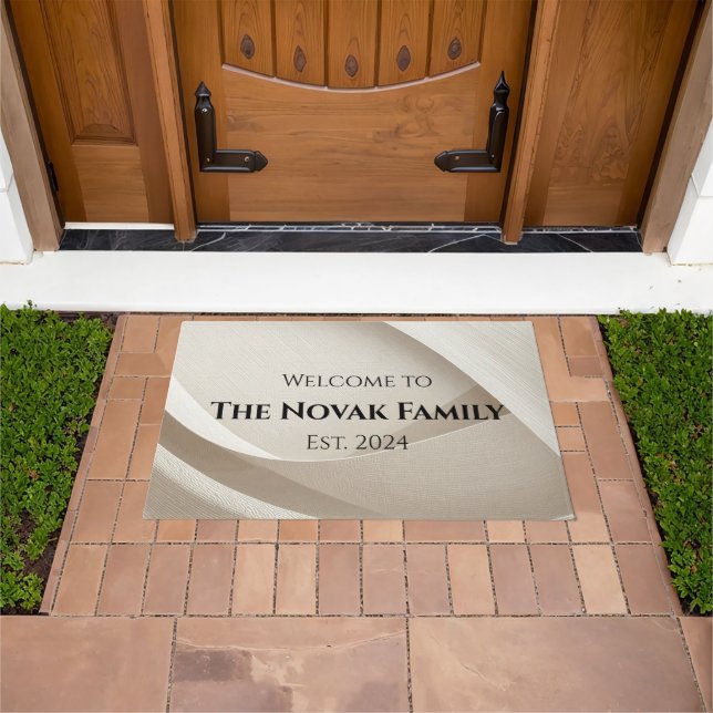 Tapete Personalized Family Name Doormat – Welcome (Ar livre)