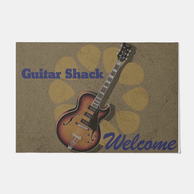 Tapete Personalized Guitar doormat, Lovely Closing Gift (Frente)