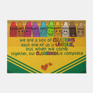 Tapete Personalized Teacher Doormat, Colorful Classroom