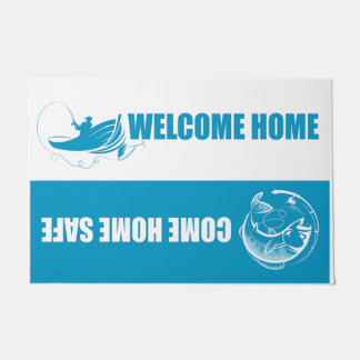 Tapete Pesca Blue Doormat, Melhor Presente Pescador