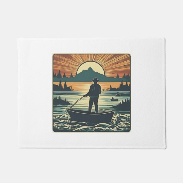 Tapete Pesca Retro Pesca Peixes Clanados (Frente)