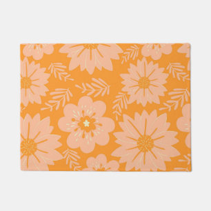 Tapete Pêssego de Vintagem Retroativa Padrão de Flor Lara