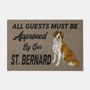 Tapete Pet Doormat Personalizado, Santo Bernard Dog Gift