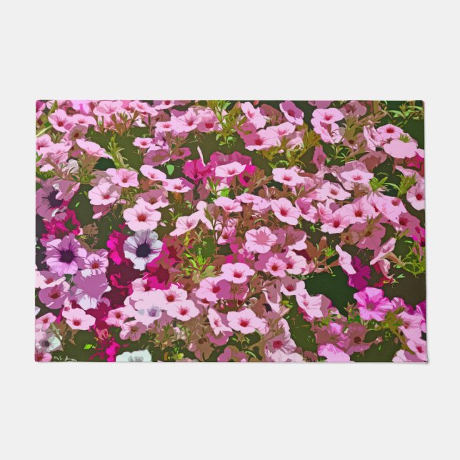 Tapete petúnias rosa bonito (Frente)