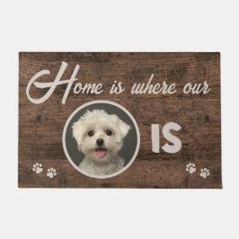 Tapete Photo Home is Where My Dog is Wood Custom