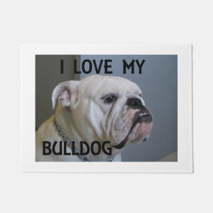 Tapete PIC branco de w do amor do buldogue