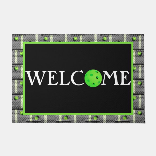 Tapete Pickleball até que as luzes acendam! Cinza (Frente)