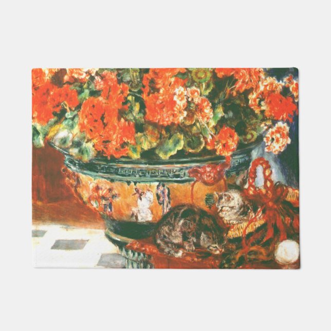 Tapete Pierre-Auguste Renoir Geraniums E Cats (Frente)