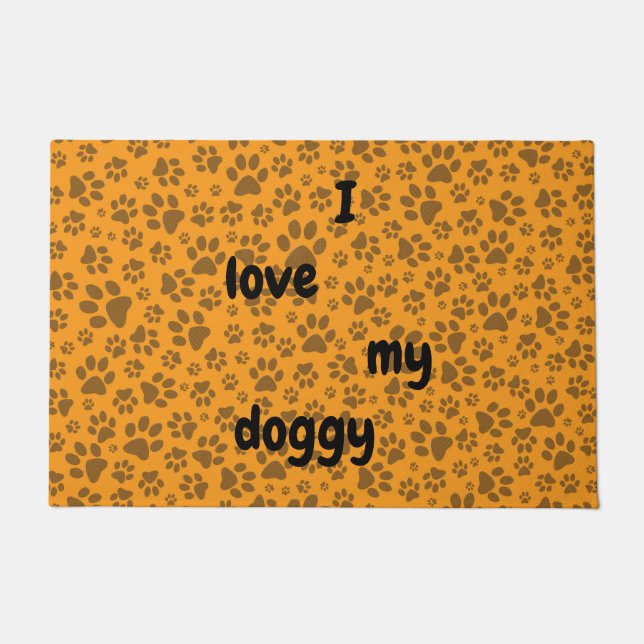 Tapete Pinças de cães Bolinhas negra e branca na dália la (Frente)