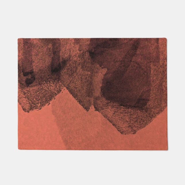 Tapete Pincel de pintura abstrato amarelo vermelho pincel (Frente)