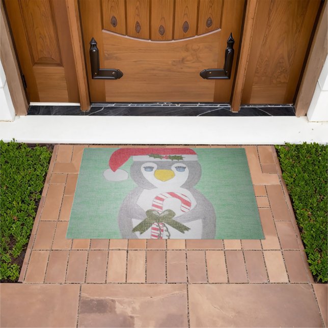 Tapete Pinguim de Natal bonito (Ar livre)