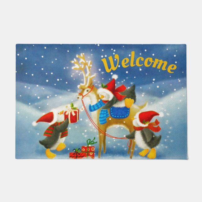 Tapete Pinguim e Reindee (Frente)