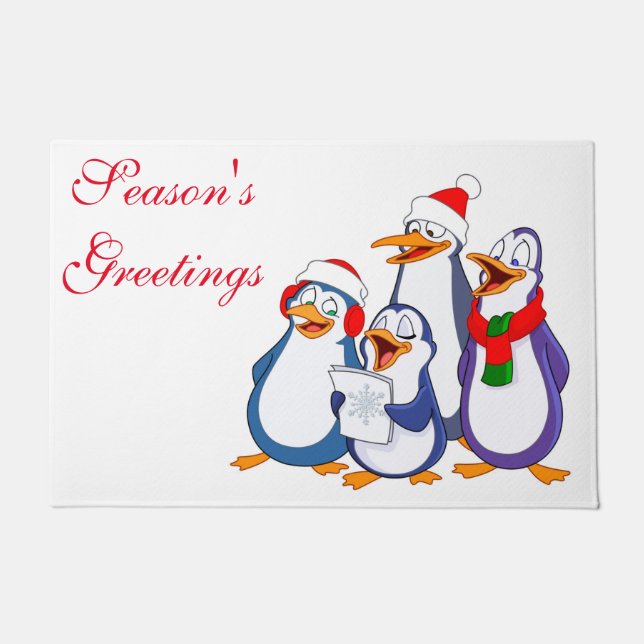 Tapete Pinguins de Feliz de Natal (Frente)