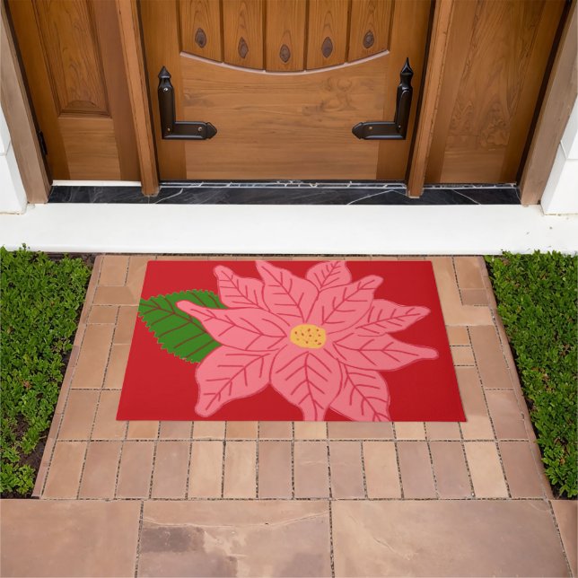 Tapete Pink Christmas Poinsettia  (Ar livre)