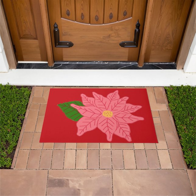 Tapete Pink Christmas Poinsettia  (Ar livre)