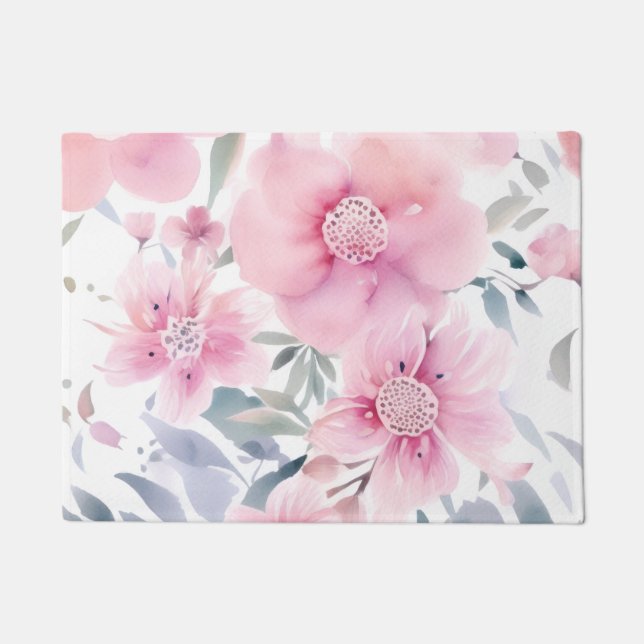 Tapete Pink Floral Watercolor  (Frente)