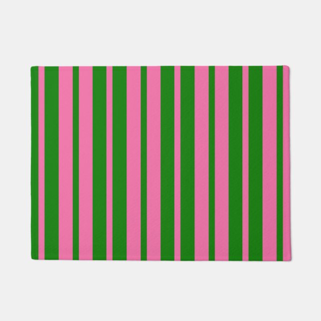 Tapete Pink Green Stylish Stripes Pattern Design  (Frente)