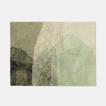 Pintura abstrata de pincelada branca verde preta